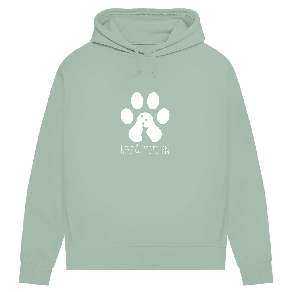 Herz und Pfötchen - Bio-Hoodie für Damen
