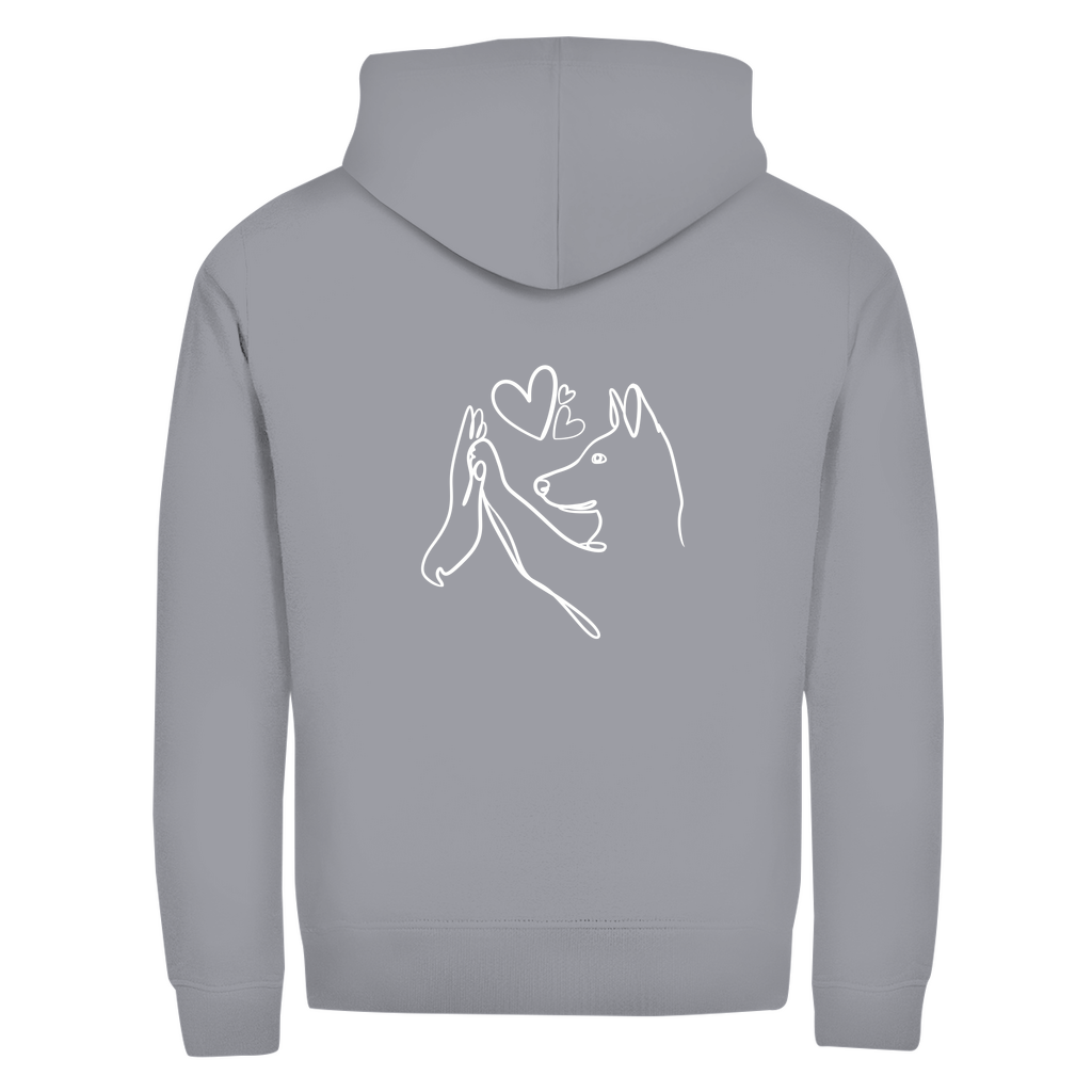 Wahre Liebe Stehohren - Zipper-Hoodie Unisex | Rückendruck