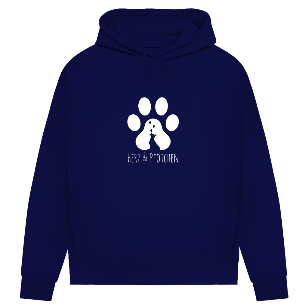 Herz und Pfötchen - Bio-Hoodie für Damen