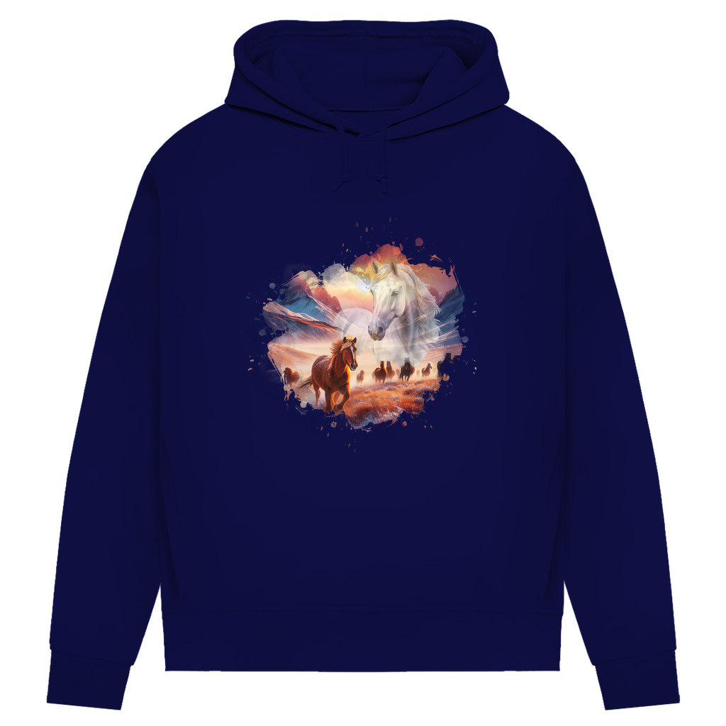 Liebe zu Pferden - Bio-Hoodie für Damen