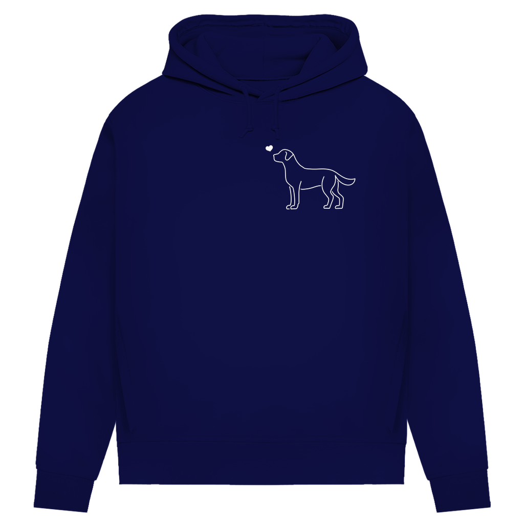 Labrador mit Herz - Bio-Hoodie für Damen