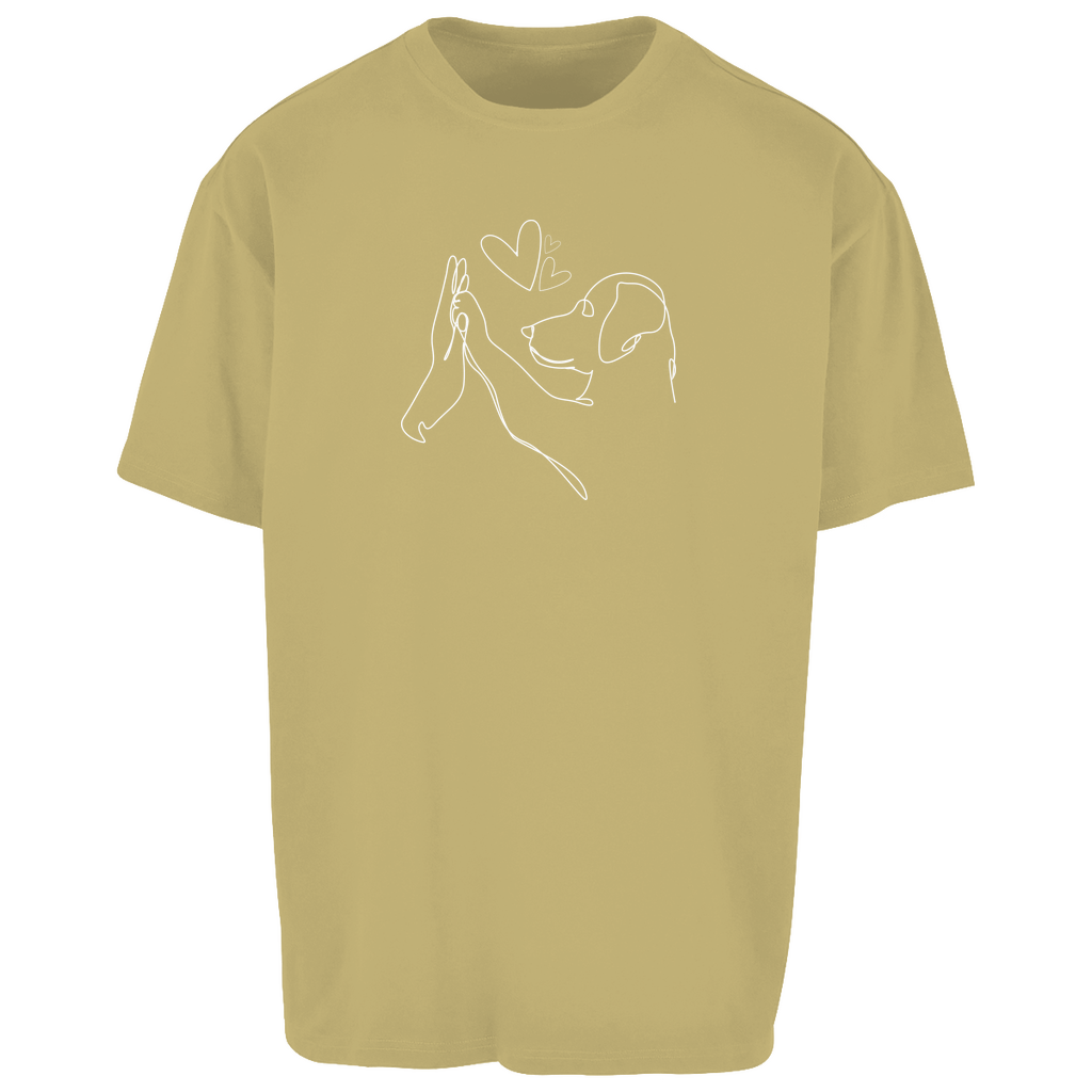 Wahre Liebe‘ Oversize T-Shirt Unisex von Herz & Pfötchen, aus 100 % Baumwolle, mit einzigartigem Hundemotiv – bequem, lässig und perfekt für Hundeliebhaber.