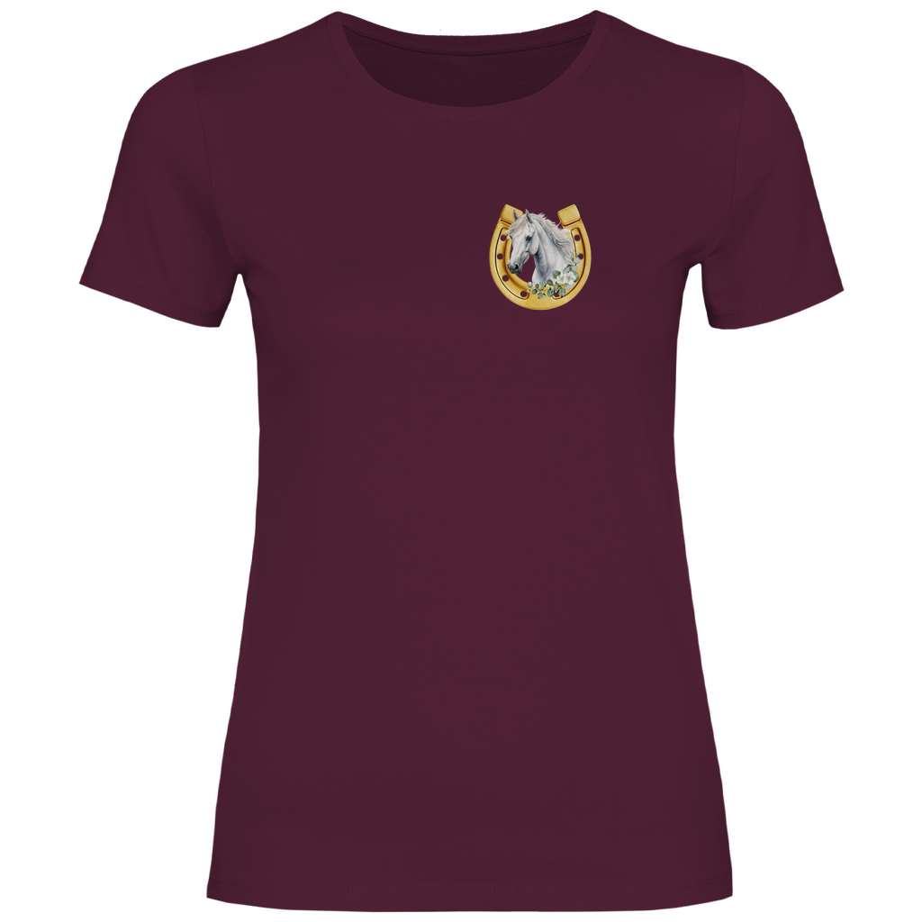 Hufeisenzauber - T-Shirt für Damen | Brustmotiv