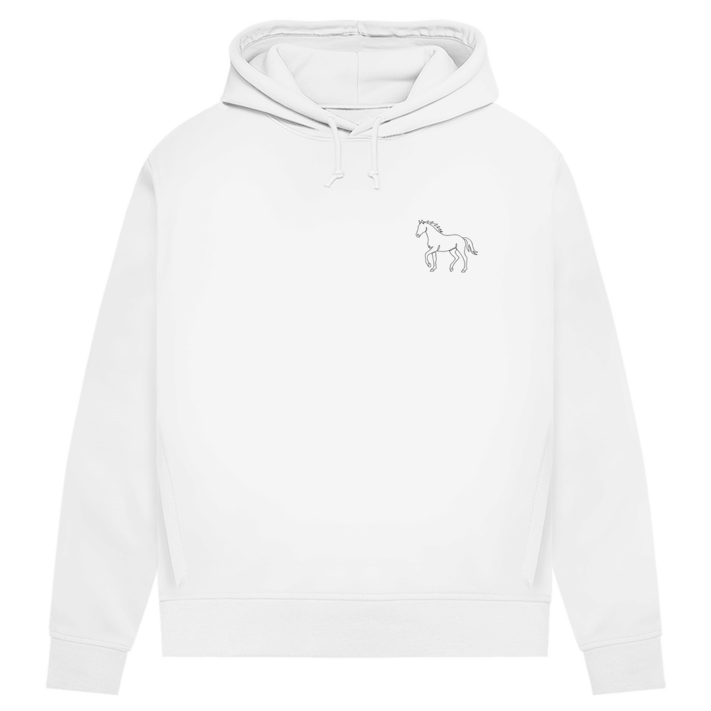 Anmut in Bewegung - Bio-Hoodie für Damen |Brustmotiv