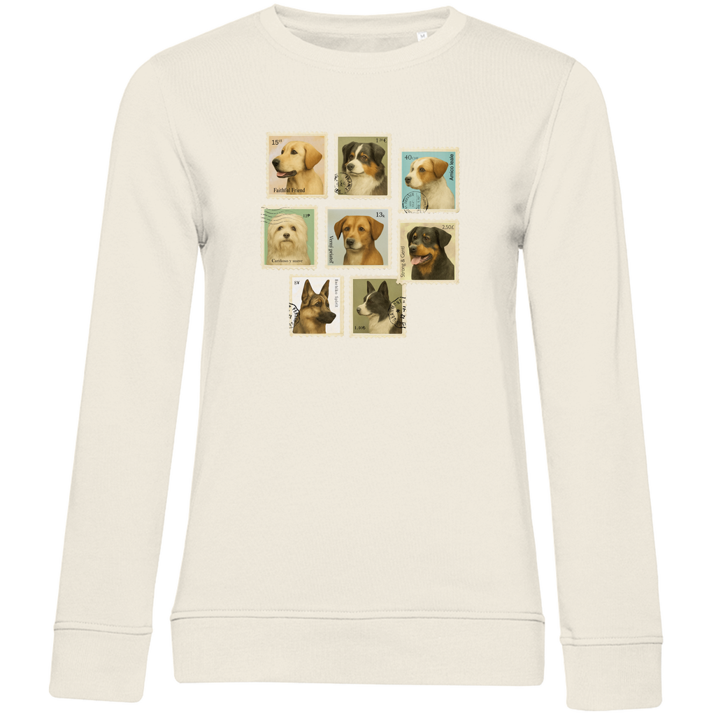 Briefmarken - Bio-Sweatshirt für Damen