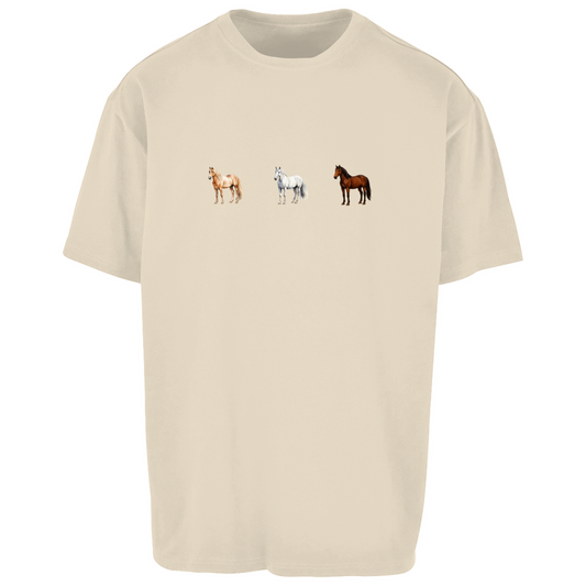 Pferde Trio - Oversize T-Shirt-Unisex