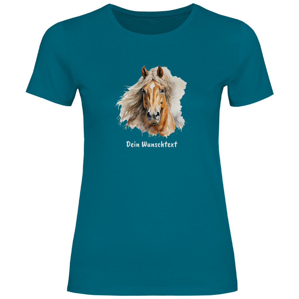 Pferdezeit - T-Shirt für Damen- Dein Wunschtext