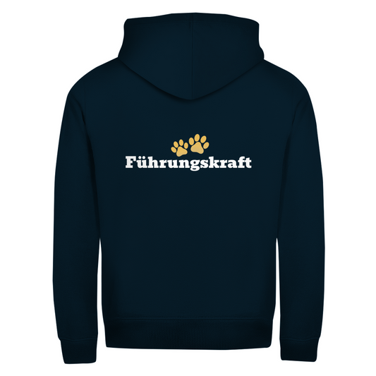 Führungskraft- Zipper-Hoodie Unisex | Rückendruck