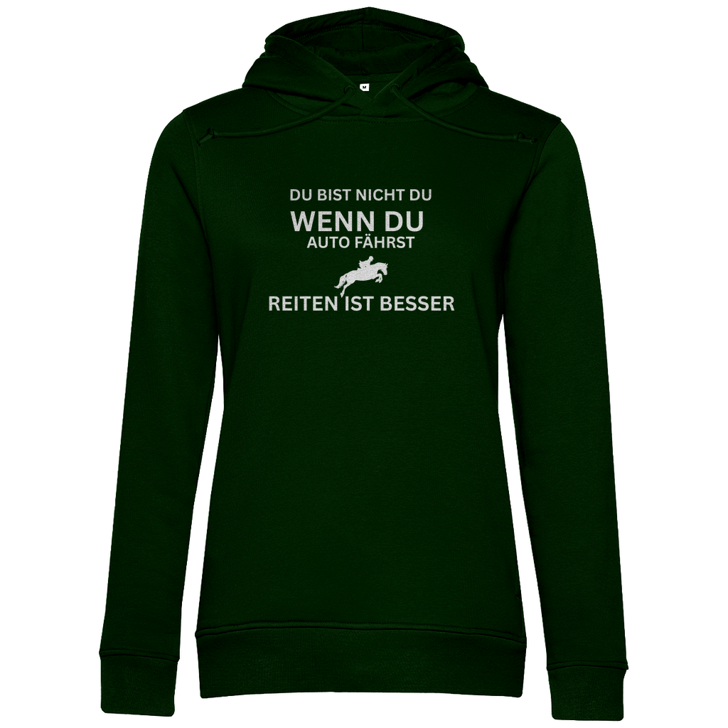 Reiten ist besser - Bio-Hoodie für Damen