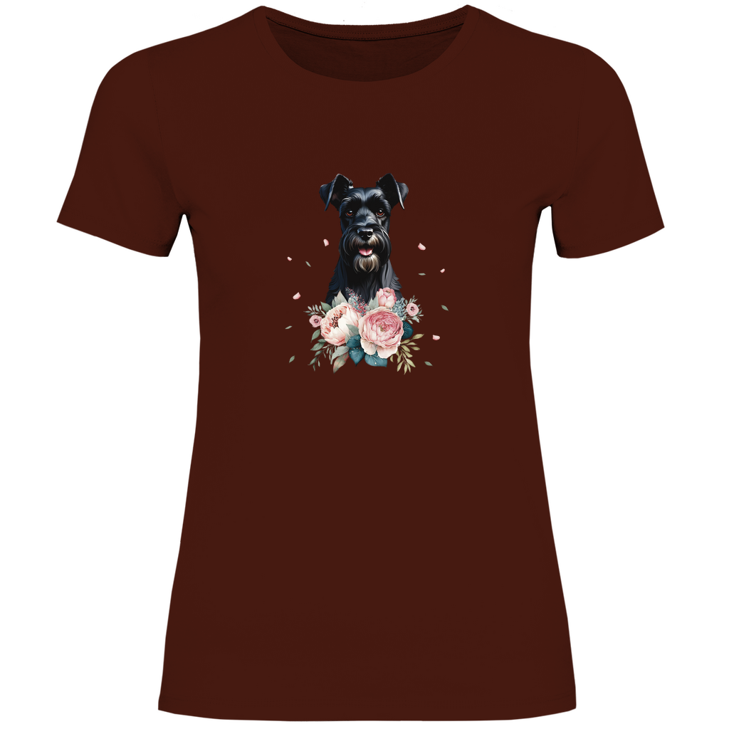 Flower Schnauzer - T-Shirt für Damen