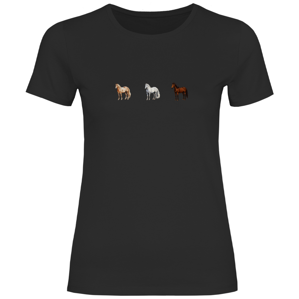 Pferde Trio - T-Shirt für Damen