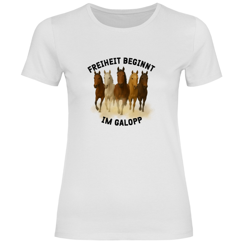 Galopp ist Freiheit - T-Shirt für Damen