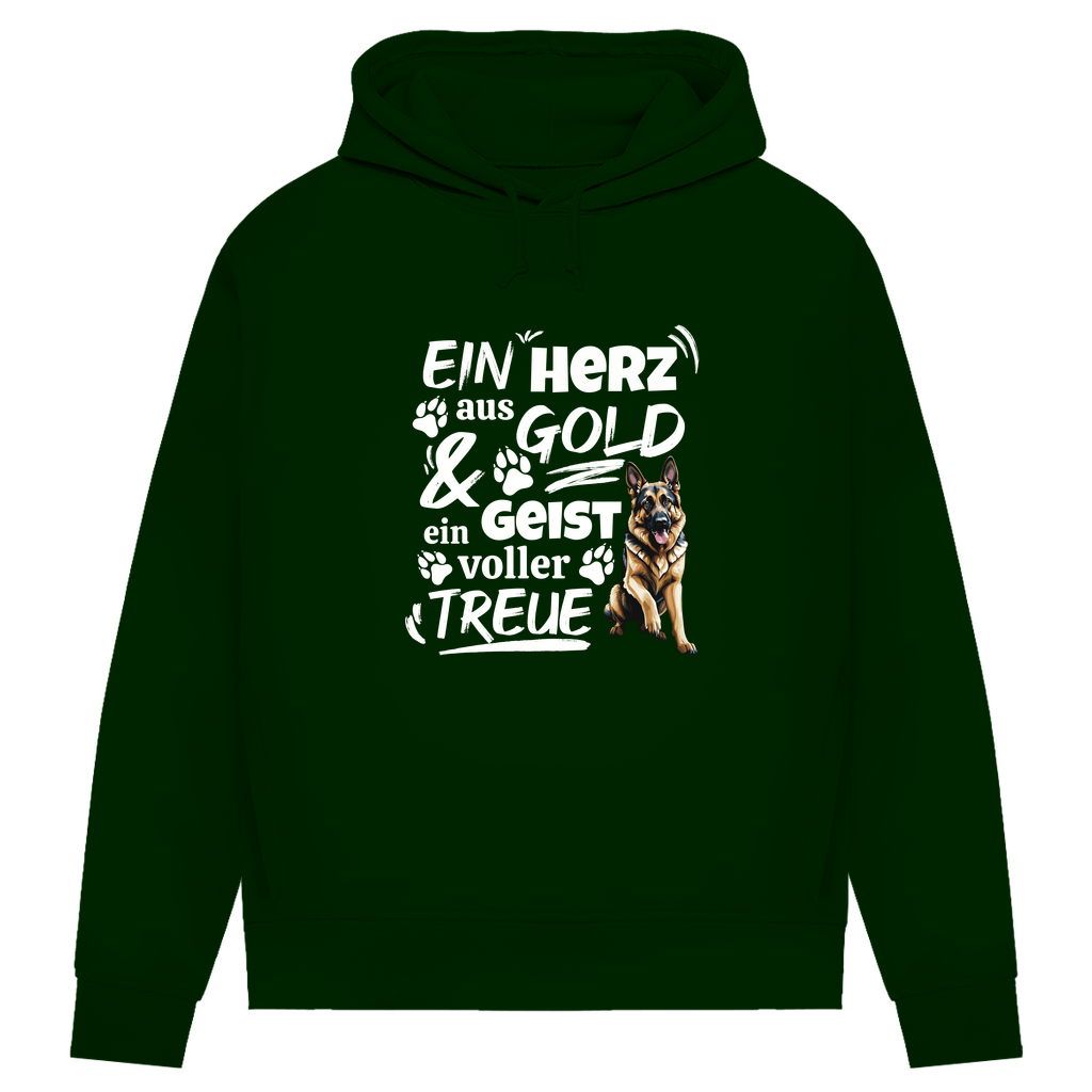 Herz aus Gold - Bio-Hoodie für Damen
