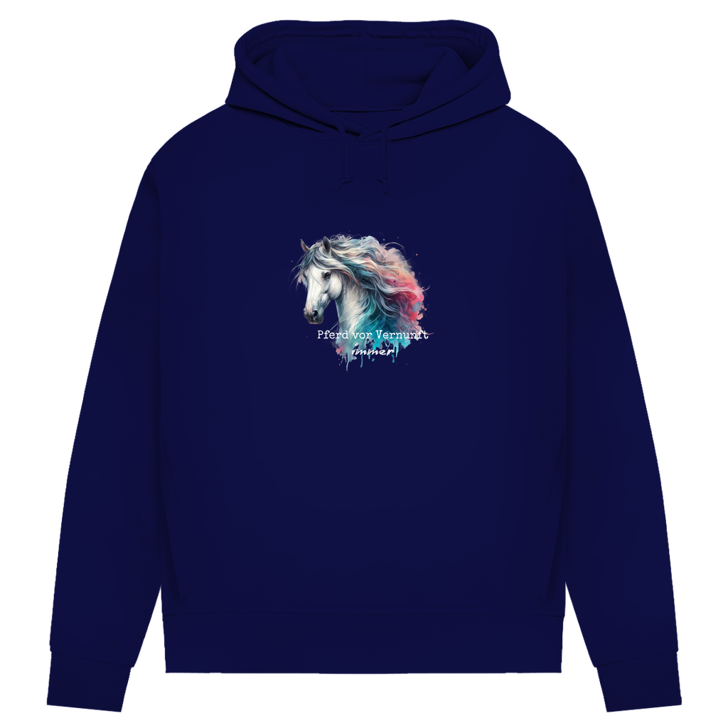 Pferd vor Vernunft - Bio-Hoodie für Damen