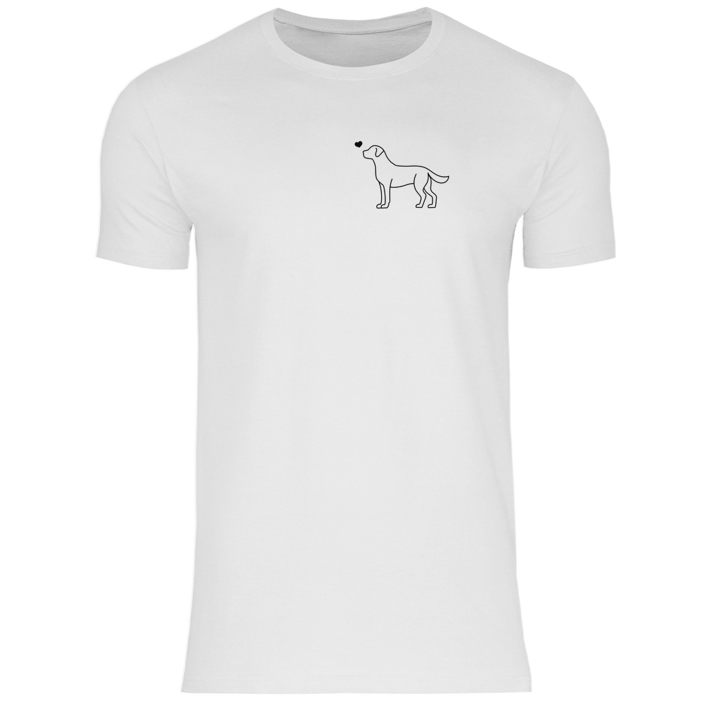 Labrador mit Herz - T-Shirt für Herren