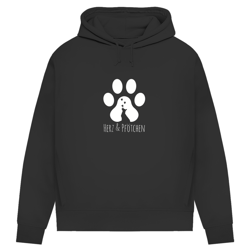 Herz und Pfötchen - Bio-Hoodie für Damen
