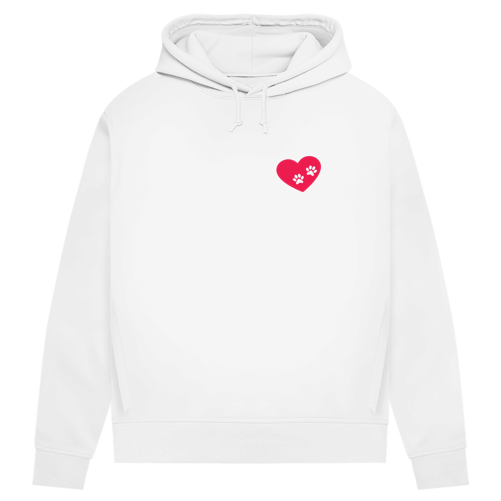 Pfötchen im Herz - Bio-Hoodie für Damen