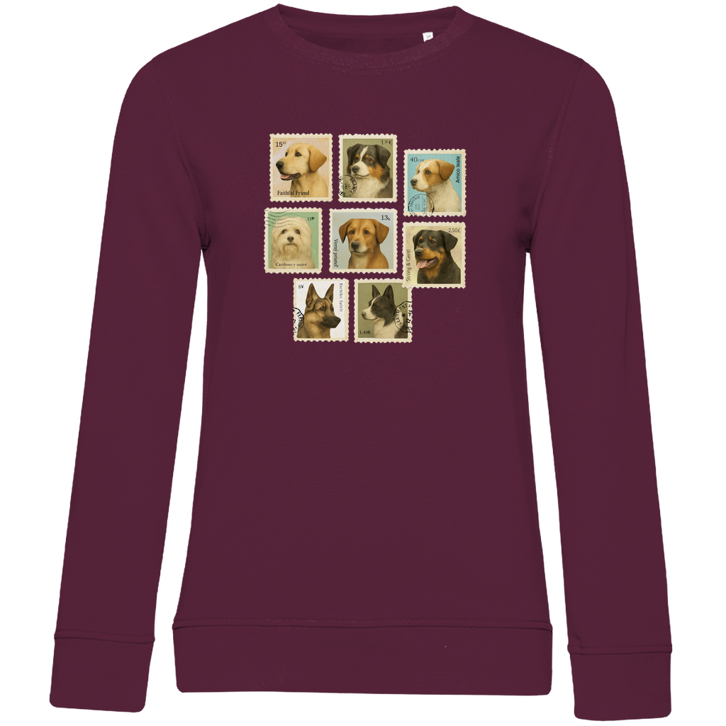 Briefmarken - Bio-Sweatshirt für Damen