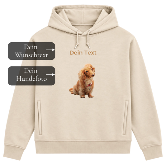 Hunde Bio-Hoodie für Herren mit Foto – Hintergrund wird entfernt