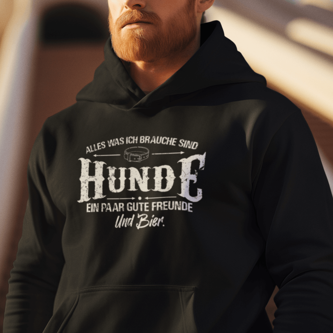 Bio-Hoodies mit Hund und Hundemotiven für Herren