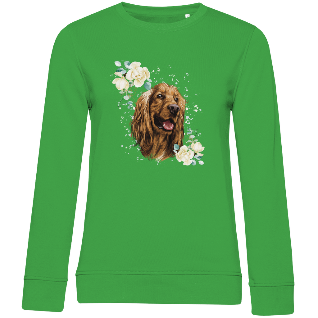 Flower Cocker Spaniel - Bio-Sweatshirt für Damen