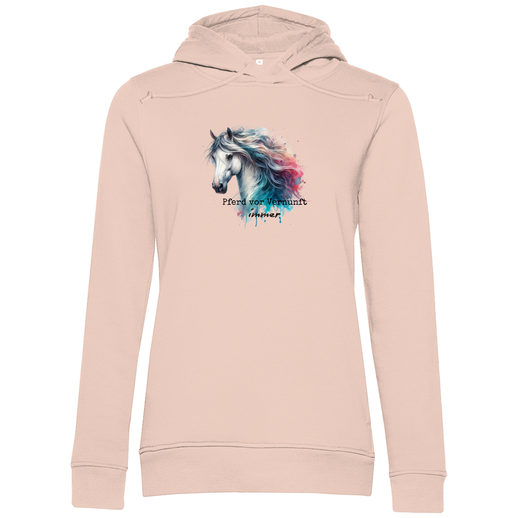 Pferd vor Vernunft - Bio-Hoodie für Damen