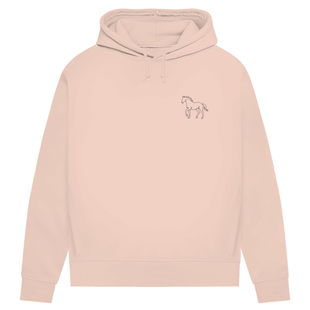 Anmut in Bewegung - Bio-Hoodie für Damen |Brustmotiv