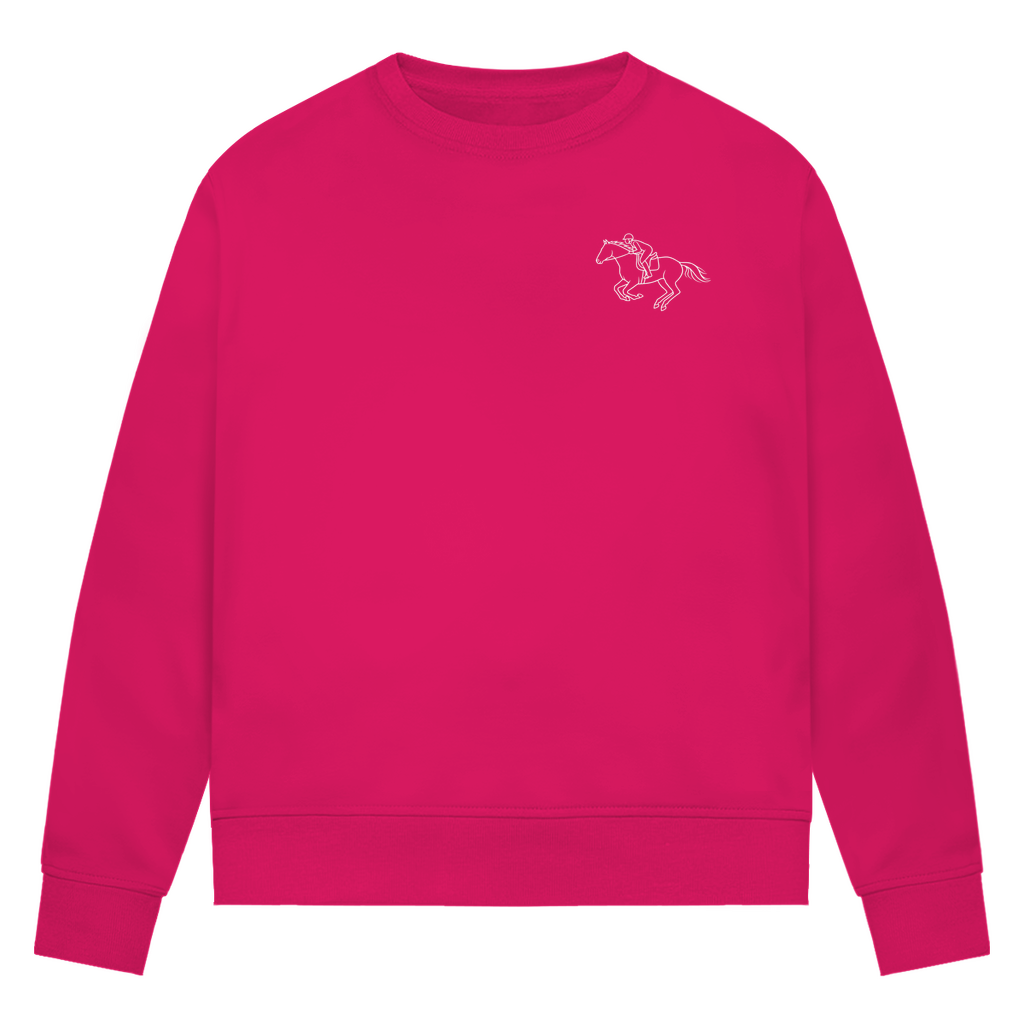 Herz & Huf - Bio-Sweatshirt für Damen |Brustmotiv