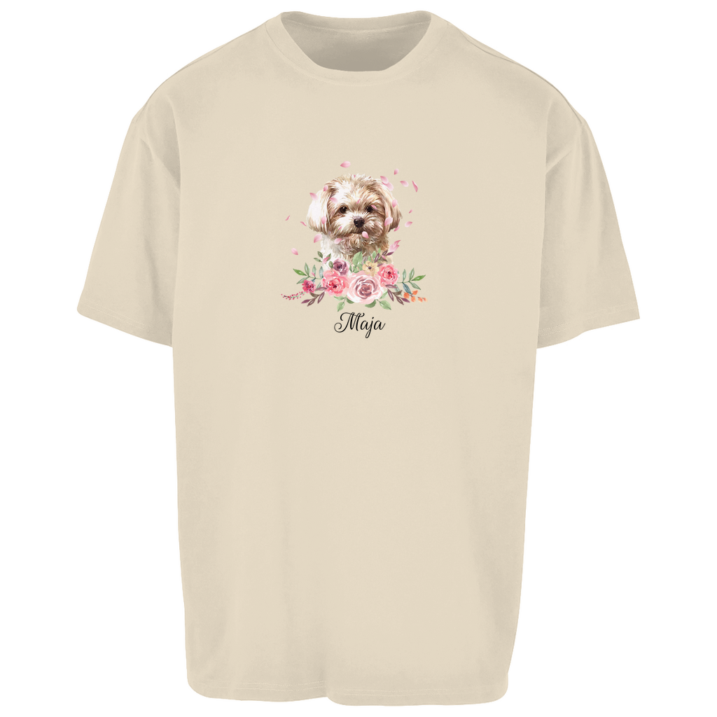 Flower Chihuahua - Oversize T-Shirt Unisex - Dein Wunschtext