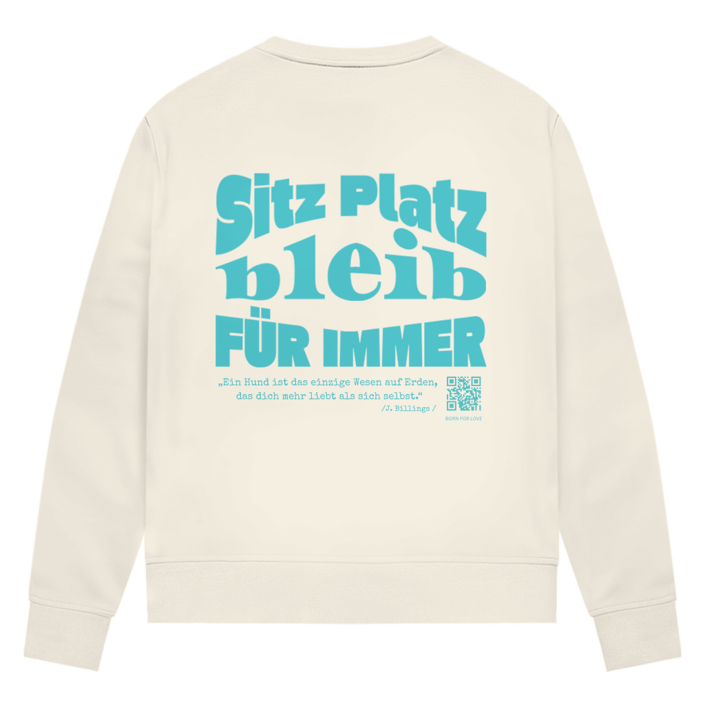 Dog Lover - Bio-Sweatshirt für Damen |Brustmotiv & Rückendruck