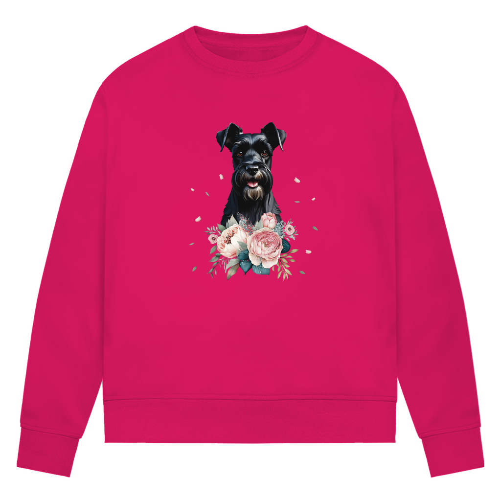 Flower Schnauzer - Bio-Sweatshirt für Damen