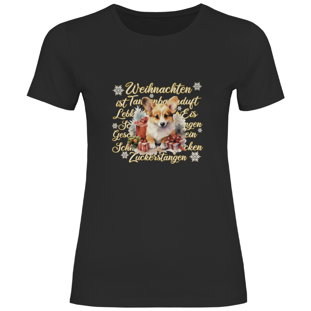 Weihnachten ist...  Corgi - T-Shirt für Damen-Weihnachten