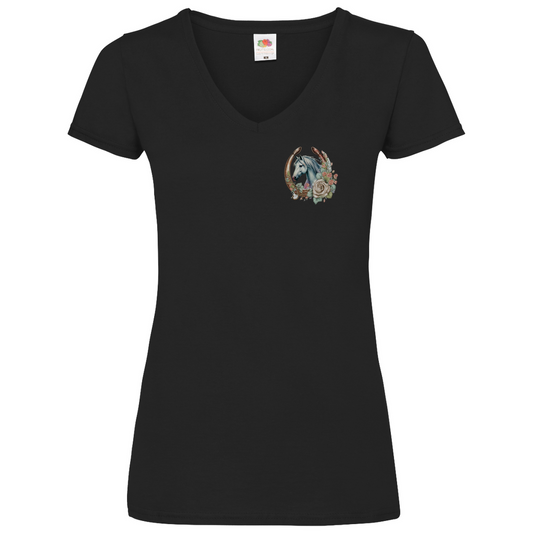 Leidenschaft für Pferde - V-Shirt für Damen