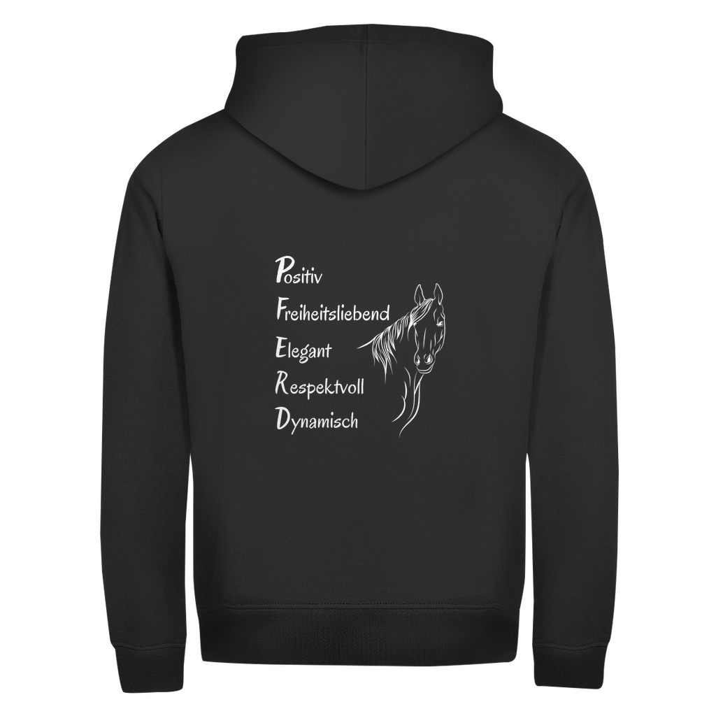 Seelenpferd - Zipper-Hoodie Unisex | Rückendruck