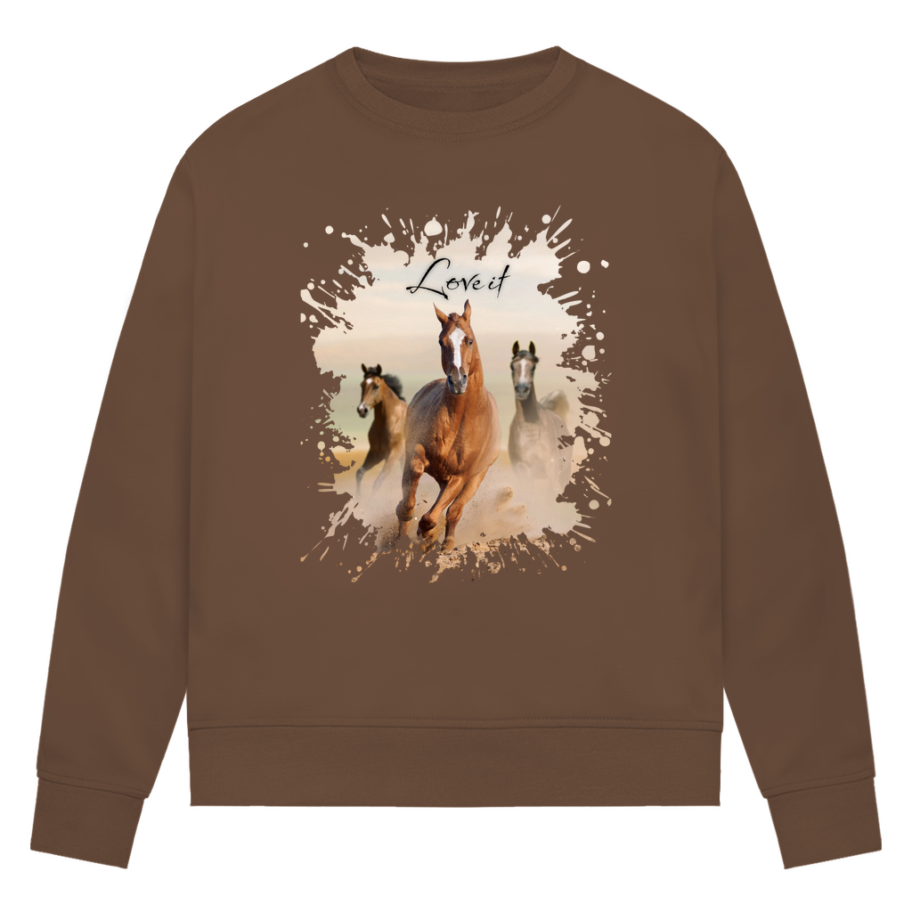 Pferdepower - Bio-Sweatshirt für Damen