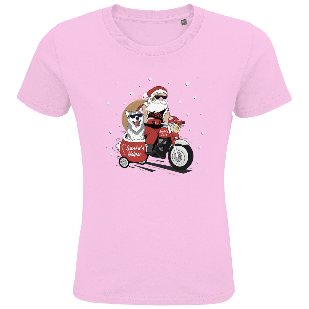 Biker Santa  - Bio T-Shirt für Kinder