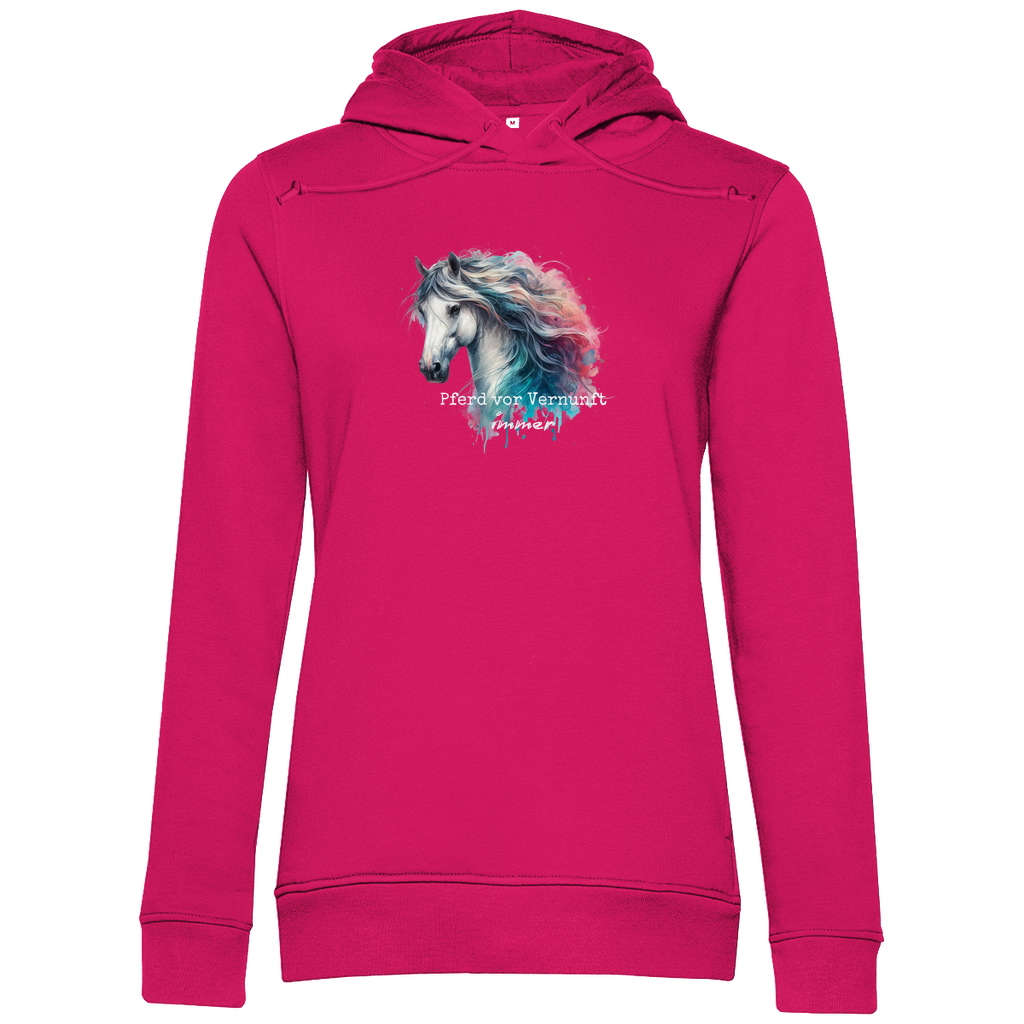 Pferd vor Vernunft - Bio-Hoodie für Damen