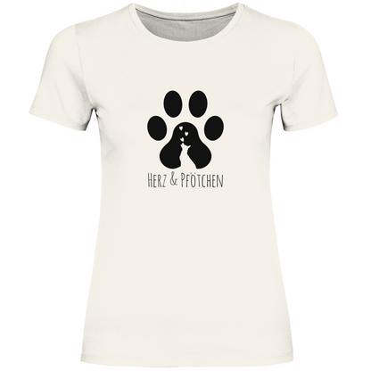 Herz und Pfötchen - T-Shirt für Damen