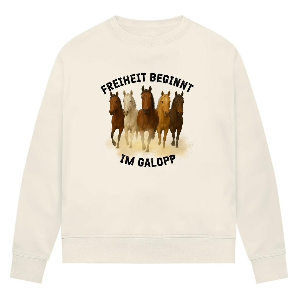 Galopp ist Freiheit - Bio-Sweatshirt für Damen