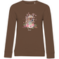 Flower Chihuahua- Bio-Sweatshirt für Damen-Dein Wunschtext