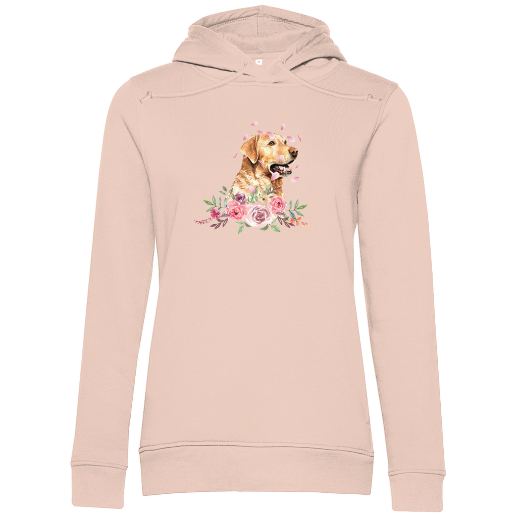 Flower Labrador - Bio-Hoodie für Damen