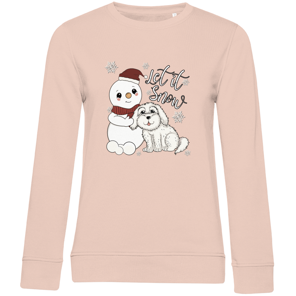 Let it snow - Bio-Sweatshirt für Damen-Weihnachten