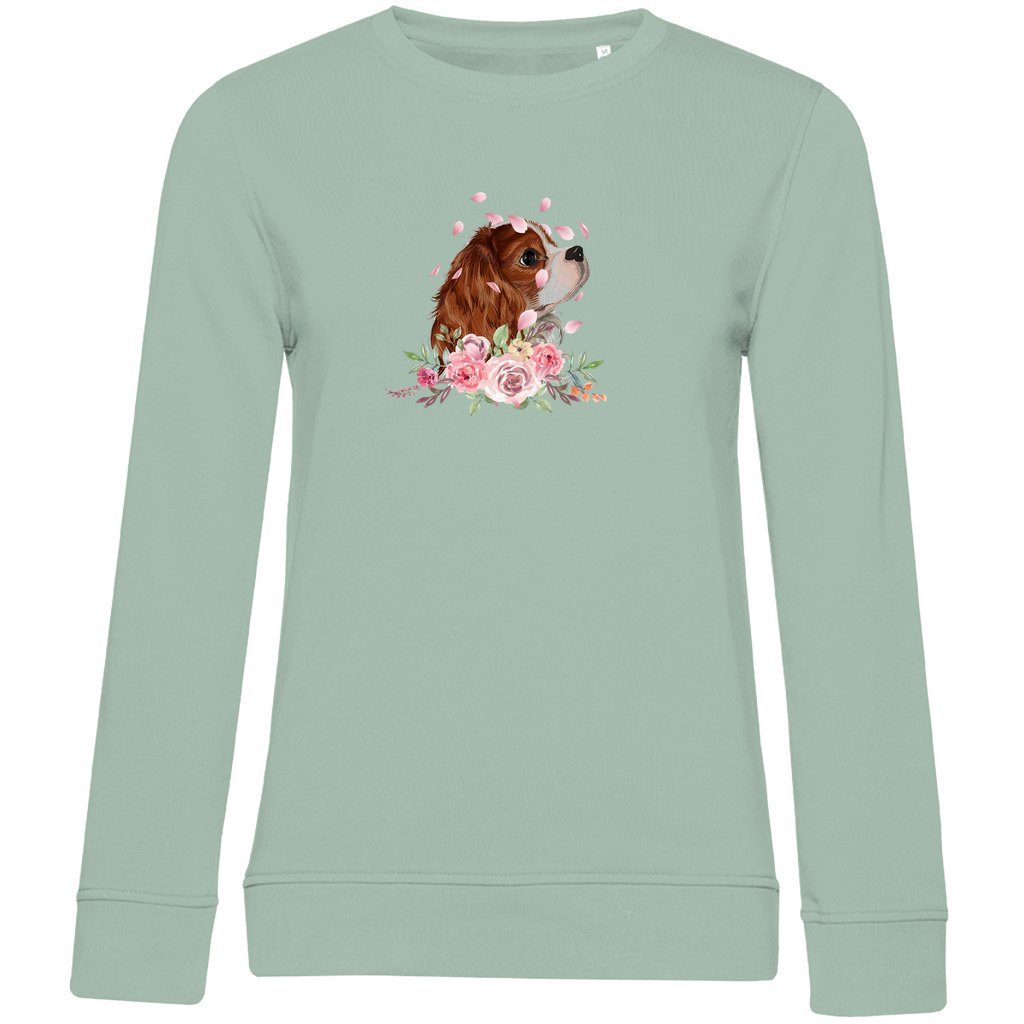 Flower Cavalier King Charles - Bio-Sweatshirt für Damen