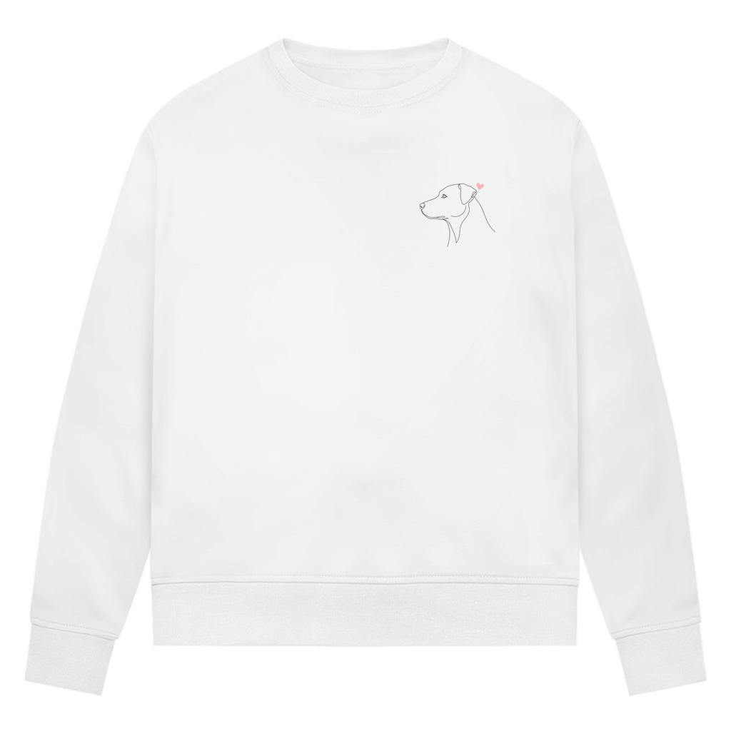 Treues Herz - Bio-Sweatshirt für Damen |Brustmotiv