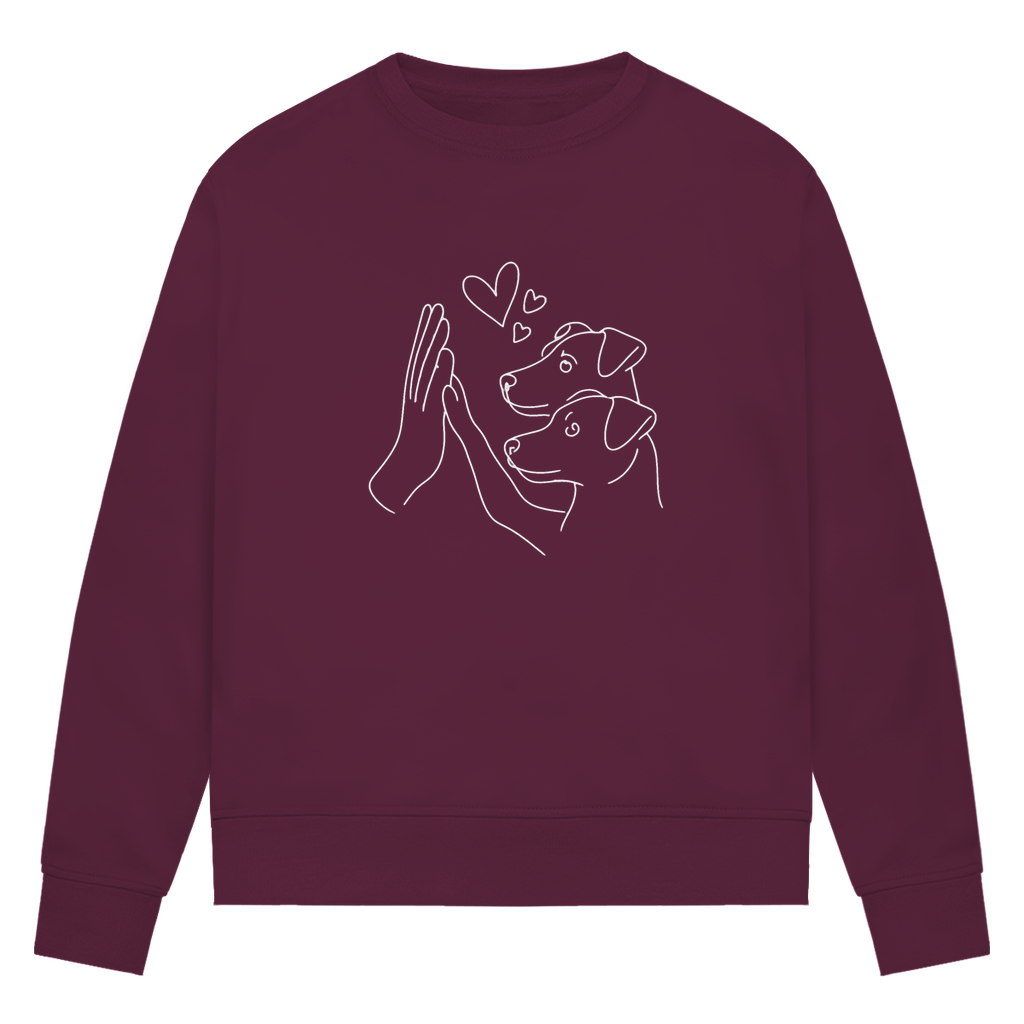 Doppeltes Glück - Bio-Sweatshirt für Damen