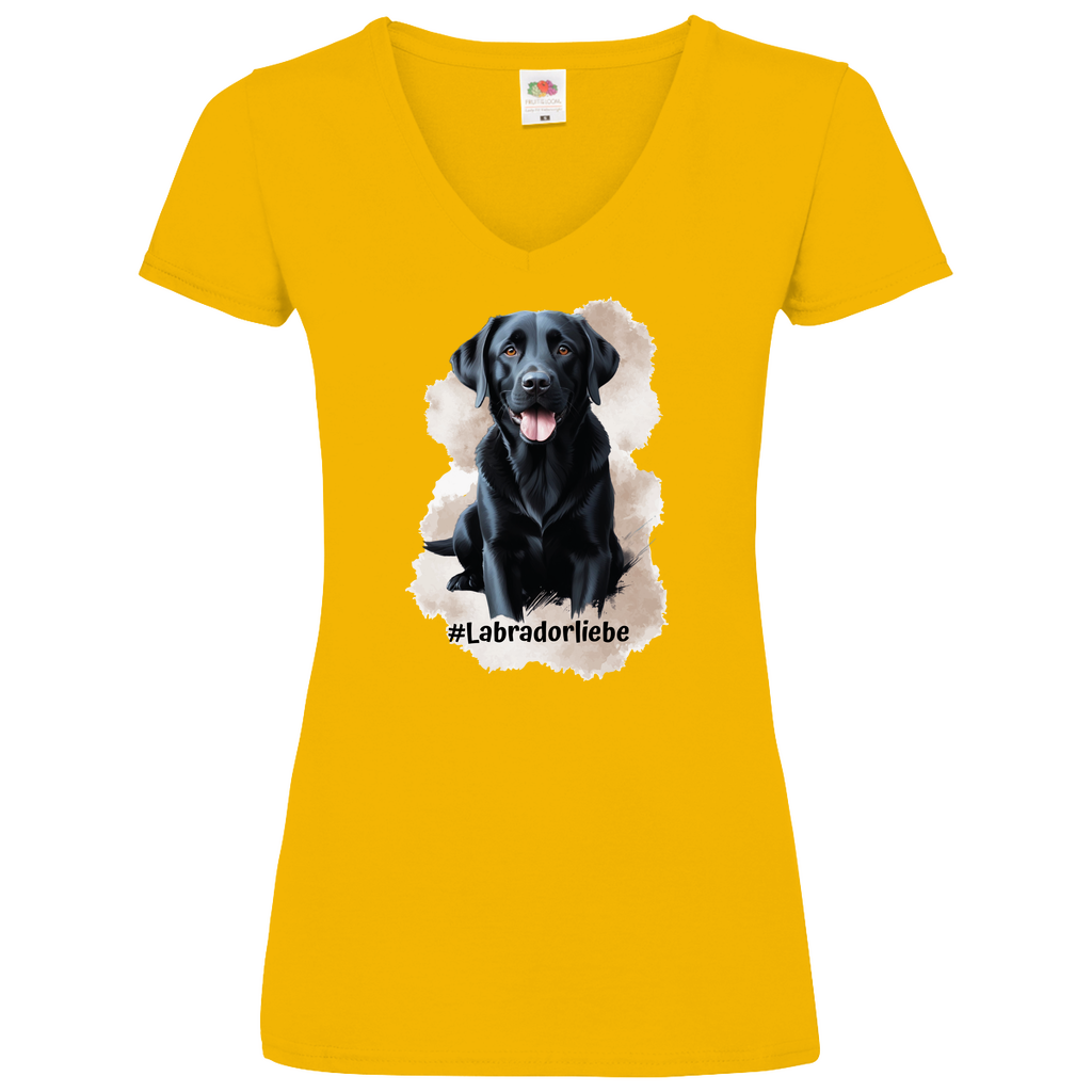 Labradorliebe - V-Shirt für Damen