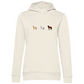 Pferde Trio - Bio-Hoodie für Damen