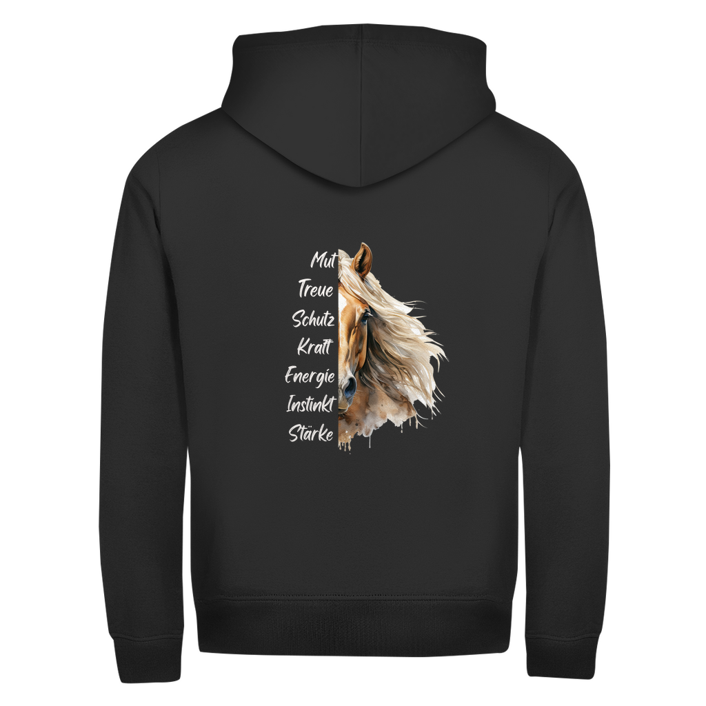 Wilde Seele- Zipper-Hoodie Unisex | Rückendruck