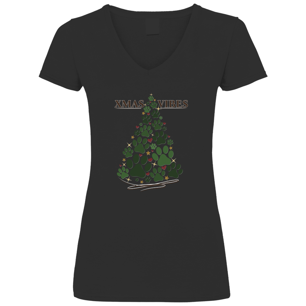 Xmas Vibes - V-Shirt für Damen