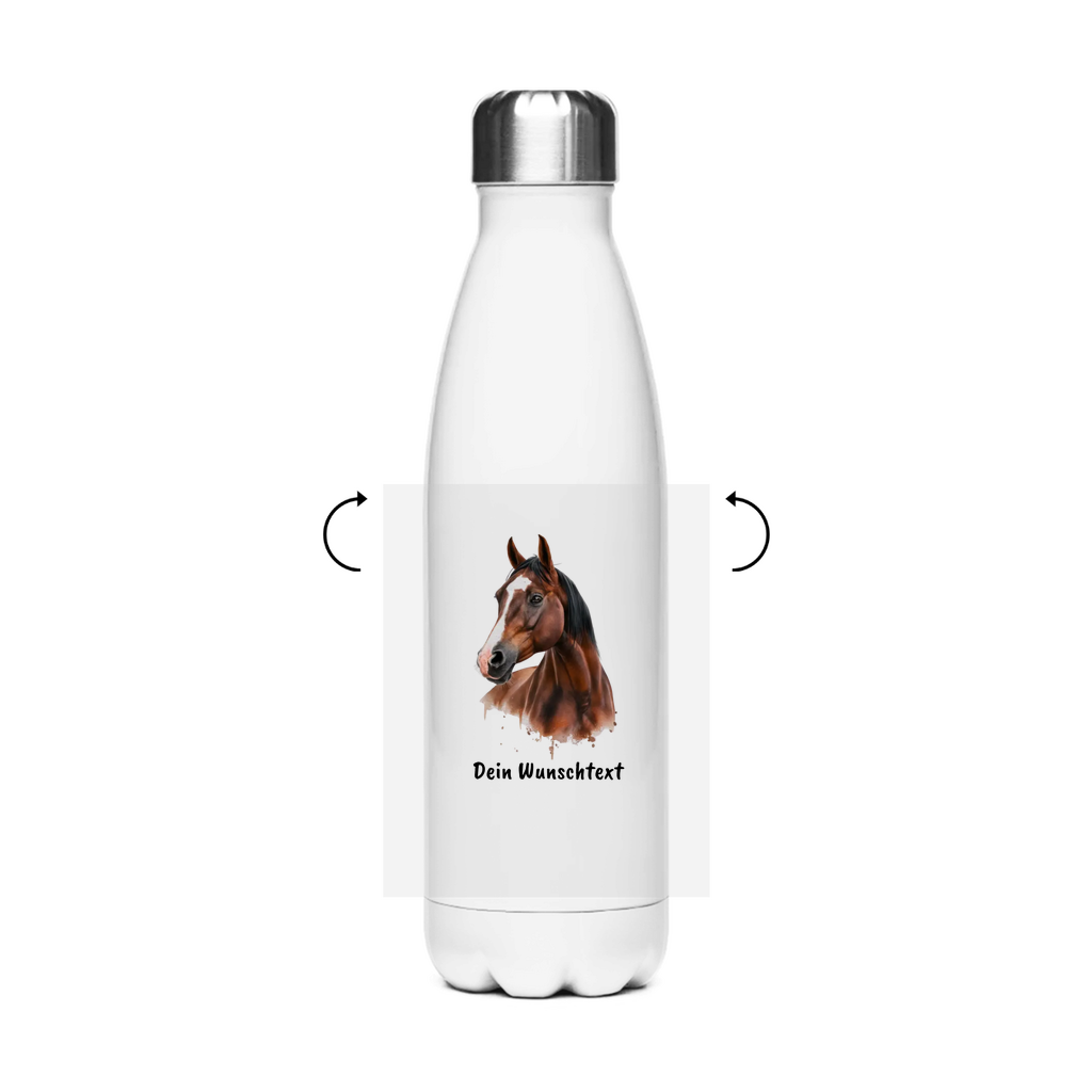 Edelstahl-Thermoflasche - Pferdeliebe